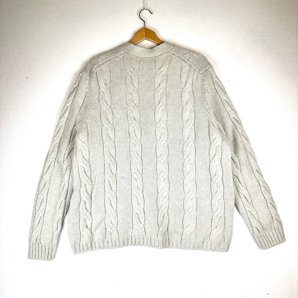 Quince Baby Cashmere Cable Cardigan Pearled Ivory Luxury Minimalist Neutral - Picture 6 of 10